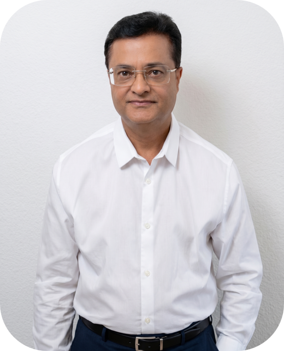 Dipak Joshi, CEO of FlexOffers, poses for a headshot